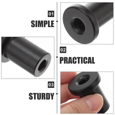 Close-up of carbon steel Barn Door Stopper Track Spacers 1 Set For Sliding Barn Door Hardware showing design simplicity and sturdiness.