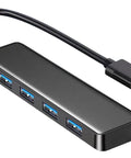 Four Port USB 3.0 Hub Splitter For Laptop, Xbox, And PC Accessories, Plug And Play USB Expansion Not For Charging, Expands One Port To Four Ports