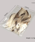 Pack Of 50 Flank Feathers For Fly Tying Natural Barred Mallard Duck Flank Feathers with Wild Goose Hair in clear packaging
