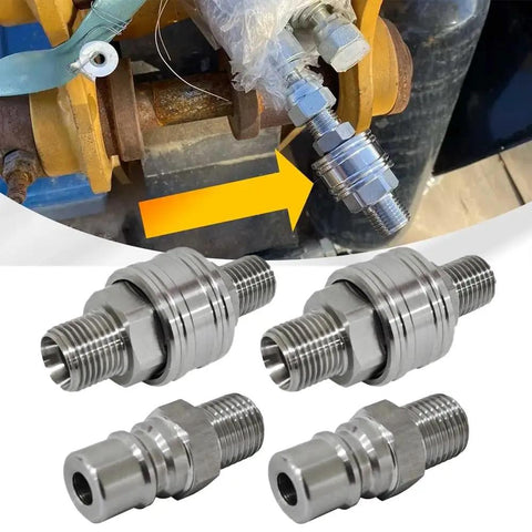 M16 M14 Quick Connect Adapter Kit For Mini Excavator Straight Through Unvalved Coupler Fits Thumb Tilt Bucket Tool Pro Setup