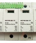 Front view of Industrial Type 2 Surge Protection Device MC3180-385-1-R DIN Rail Protector for voltage stabilization