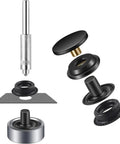 18 Sets Snap Fastener Kit 15mm Metal Snaps For Leather Bags Jeans Clothes And Fabric Black Great For Bag Making And Garment Repairs With Easy To Install Tools DIY Ready