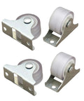 12 Pack One Inch Directional Caster Wheels With Sturdy Flat Plate Base for easy movement on furniture and equipment.