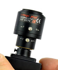 Compact Bullet Security Camera 960H 1000TVL HD With 2.8 To 12mm Varifocal Lens close-up, indoor surveillance setup