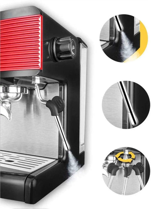Ultra Compact Espresso Coffee Maker With Milk Frother And Direct Select Buttons 2 Cup Function Anti Drip Pause Brew Easy