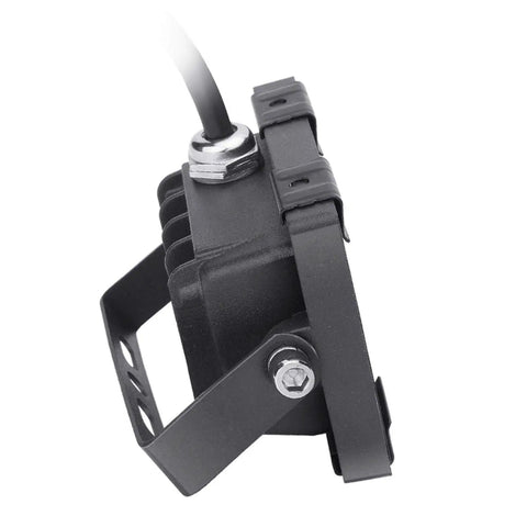 Side view of JUDYSSY Led Floodlights 10W 1000Lm Ip65 Waterproof Security Lights with sturdy aluminum casing.