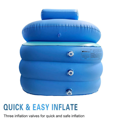 Inflatable Bathtub For Adults Freestanding Portable Foldable Spa Tub With Air Pump Perfect For Hot Soak Or Ice Bath At Home
