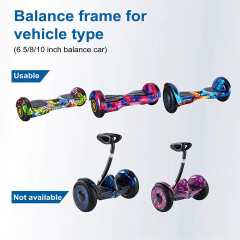 Hoverboard Seat Attachment With Adjustable Straps Go Kart Conversion For Adults And Kids Fits 6.5 8 And 10 Inch Self Balancing Scooters Black Safe And Stable Ride For All Ages compatibility chart