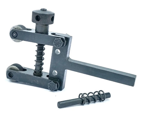 Spring Loaded Clamp Type Knurling Tool For Lathes 2 Inch Capacity 3/8 Inch Shank Heavy Duty Alloy Steel Epoxy Black Finish