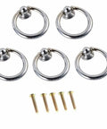 Slick Vintage Silver Cabinet Knobs And Drawer Pulls 5 Pack Heavy Duty Zinc Alloy Cupboard Handles With Mounting Screws for kitchen refresh.