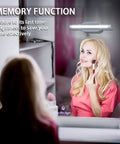 Woman using Portable Vanity Light USB Rechargeable Makeup Lamp With Realistic Daylight 3 Brightness Levels Dimmable Mirror Lights