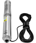 Deep Well Submersible Pump 1HP 230V 37 GPM Flow 207 Ft Head 4 Inch Stainless Steel Water Pump With 33 Ft Cord for industrial irrigation
