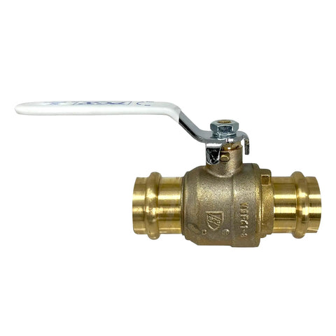2 Pack 1 Inch Press Copper Ball Valve Full Port Brass Body Heavy Duty Lead Free NSF Certified Safe For Drinking Water For Hard Copper