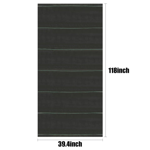 Heavy Duty Weed Barrier Landscape Fabric 3ft x 10ft Ground Cover For Outdoor Gardens And Flower Beds Weed Block Mat. Dimensions shown.