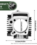 Front view of 52.4Mm Big Bore Engine Cylinder Kit with size dimensions for Chinese 90cc, 110cc, 125cc engines replacement.