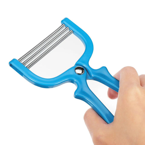 4 Piece Manual Facial Hair Remover Set With Spring Threading Tool For Women Portable Metal Hair Remover With Stainless Steel Springs And ABS Handle For No Fuss Gentle Painless Skin On Face Neck And Chin Travel Friendly, blue ABS handle