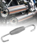 Stainless steel motorcycle exhaust pipe springs, 8-pack, 68mm, swivel-hook design (close-up).