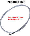 70 Inch Braided Hydraulic Brake Hose Line With 10mm Banjo Ends For GY6 Scooters ATVs Dirt Bikes Go Karts