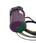 Heavy Duty Flame Detector For Commercial And Industrial Safety With Straight Up Fire Monitoring And No Fuss Installation, rugged purple housing with wires.