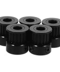 Top Notch 5 Pack GT2 Timing Belt Pulley Kit For 3D Printers Features Durable Aluminum Alloy Wheels With Smooth Bearings In Sleek Black Design Perfect For DIY Machines And Upgraded Printing Projects, 5 black GT2 pulleys with 5mm bore
