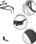 Golf Bag Storage Rack Wall Mount Organizer For Garage Durable Metal Clamp Keeps Bags Upright Off The Floor detail view
