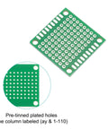 Five Pack 1.2 Inch Square Single Sided PCB Boards Green For DIY Electronics Prototyping Soldering Breadboard Projects 0.1 Inch 2.54mm Pitch FR4 Solderable Circuit Boards