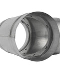 Heavy Duty Galvanized Steel Four Inch Tee Shape Ducting Splitter Solid Ninety Degree Vent Adapter close-up view of connector