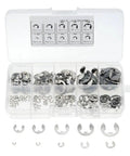 200 Piece Stainless Steel E Clip Washer Assortment Kit From M1 5 Through M10 304 Stainless Circlips Retaining Rings in box