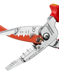 Insulated Electrician Pliers 200 mm VDE Tested Multi Function Hybrid Design For Wire Stripping And Cutting Long Nose Flat Nose Versatility Chrome Plated Pro Grade