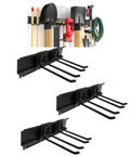 Heavy Duty Garage Tool Organizer Wall Mount Rail System 48 Inch With 360lb Load Capacity Metal Tool Rack for Shovels