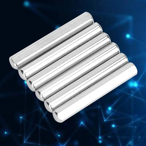 Six Pack Stainless Steel D Shaft Rods 40mm By 6mm Heavy Duty Metal Rods For Toy Cars Gear Axles Robotics And Industrial Machinery