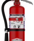 Front view of a 5 lb Purple K Dry Chemical Fire Extinguisher With Strap 30B C Rating 12 To 18 Foot Reach Stored Pressure Design