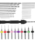 Pin Vise Hand Drill Set With Miniature Engraving Bits And PCB Drill Bits For Jewelry Making Resin And Polymer Clay Craft Manual