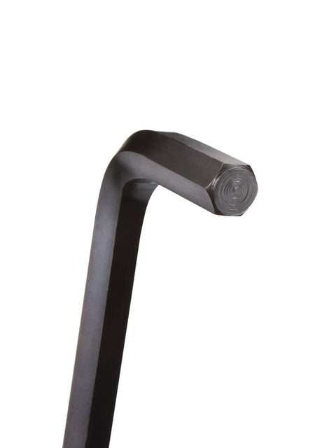 Close-up of single hex key from the Hex Key Wrench Set 30-Piece Long And Short Pattern Kit With Inch And Metric Sizes 0.028 To 3/8 In And 0.7