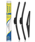 Genuine 3 Pack Windshield Wiper Blades Built Tough For Nissan Rogue And Pathfinder Cruisers Who Want Hella Reliable All Weather Coverage With Silent Natural Rubber Action That Guarantees A Pristine View Every Time.