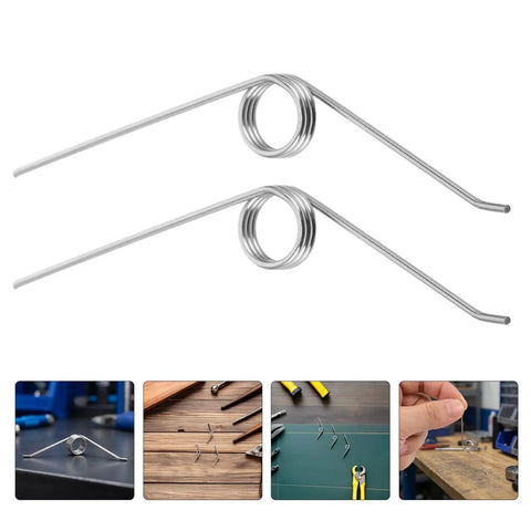 Yardwe 16pcs Premium Trash Can Torsion Spring Replacement Kit For Kitchen Bin Lid Fix With Card Slot And Foot Pedal Integration Durable Silver Metal Parts For Quick Diy Repair And Home Upgrades, silver springs
