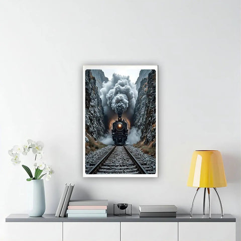 Dope Steam Train Vintage Locomotive Canvas Poster Wall Art For Bedroom And Living Room Decor Retro Railway Tunnel Scene Unframed