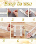 Step-by-step guide for using Super Slick White Plastic Pull Out Rails For Baskets And Bins Self Adhesive Drawer Slides.
