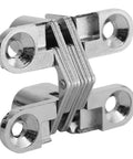 180 Degree Hidden Hinges Zinc Alloy Concealed Cross Door Hinge Kit For Furniture And Cabinets Easy Installation XS Built To Last Abrasion Resistant High Hardness Featuring Over 50,000 Open Close Cycles For Smooth Flexible Operation., close-up folded zinc alloy concealed hinge