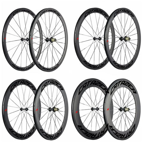 700C Carbon Road Wheelset Deep Aero 30mm 38mm 50mm 60mm 88mm Tubular Clincher Tubeless Rim Brake, Toray T700 Fiber