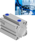 Compact 32Mm Bore Aluminum Pneumatic Cylinder Double Acting With Thin Seal SDA32x40, close-up and industrial installation view