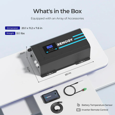 2000W Pure Sine Wave Inverter Charger For Off Grid Power System With 12V DC To 120V AC Output, 6000W Surge, LCD Display