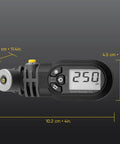 Digital Tire Pressure Gauge With Dual Valve SmartHead For Presta And Schrader, Reads Up To 250 Psi With Clear LCD Readout, close-up
