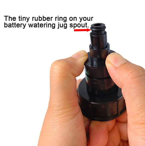 10 Piece Golf Cart Battery Water Filler Bottle Seal Ring Kit With Tool For Replacing Lost Or Broken Rubber Gasket On Jug Spout Outlet End