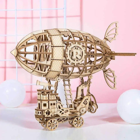 Airship 3D Puzzle Kit With 176 Precise Cut Pieces, Hands-On STEM Building Toy For Ages 8 And Up, Non-Toxic, No Glue Needed