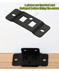 Heavy Duty L Shaped 90 Degree Angle Brackets Kit with black steel brackets, 12 sets total 60 pieces, for shelves cabinets and furniture
