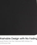 Ultra Large Gaming Mouse Pad XXL 23.6 By 11.8 Inches With Non Slip Rubber Base For Precision And Speed Wide Desk Mat, corner view with text 'Washable Design'