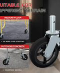 8 Inch Scaffolding Wheels Set Of 4 Heavy Duty Locking Casters on various terrains including indoor and outdoor surfaces.