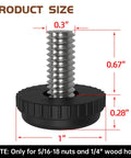 24 Pack Stainless Steel Screw In Furniture Levelers Five Sixteenth Inch By Zero Point Seven Inch Adjustable Threaded Leveling Feet Glides