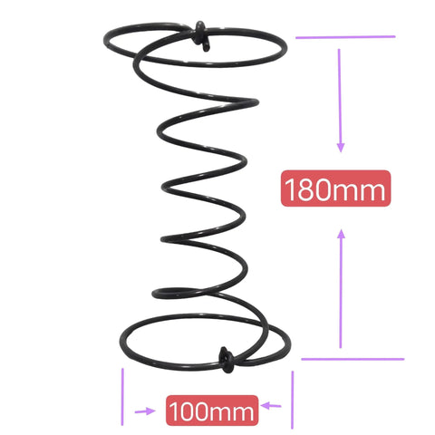 Pack Of Ten Beefy Double Conical Compression Springs Cut From Heavy Duty Steel Wire For Hella Reliable Sofa Collapse Repair And Quick Diy Home Fixes That Seriously Outlast, measuring 180mm.